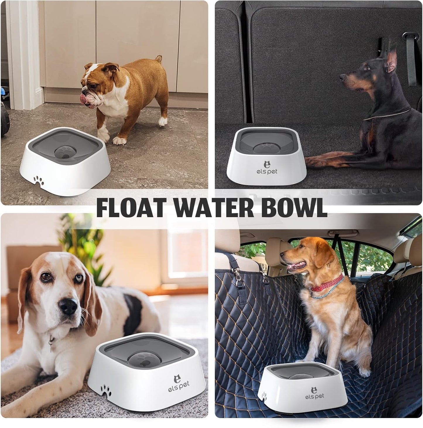 Travel Bowl, No Spill, No Drip Slow Water Feeder / Dispenser for Dogs, Cats