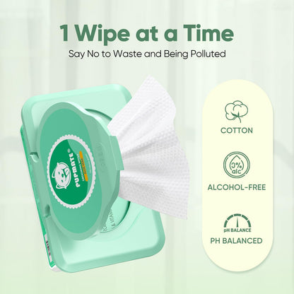 Pet Wipes for Dogs & Cats, Extra Moist & Thick Grooming Puppy Wipes, Aloe Vera/Nature